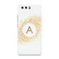 Personalised One Initial Gold Flakes Huawei P10 Phone Case