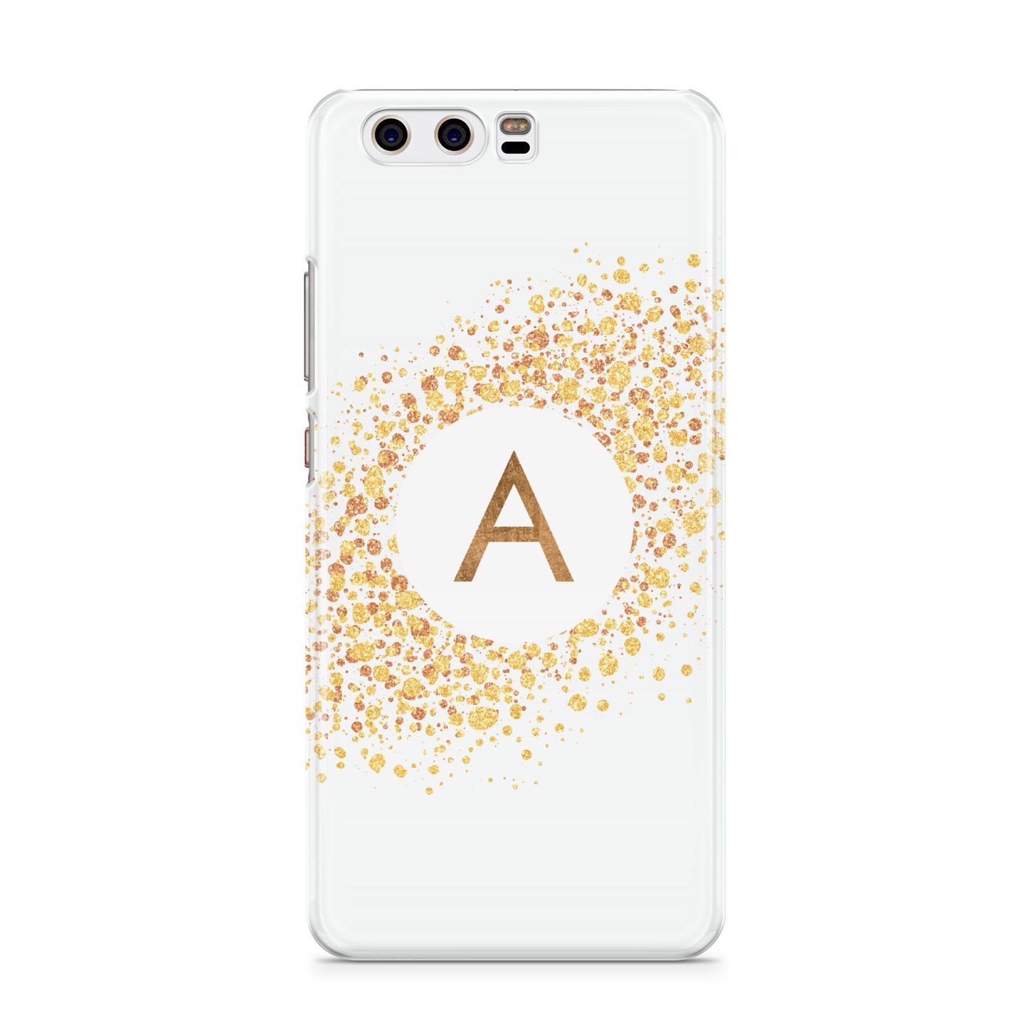 Personalised One Initial Gold Flakes Huawei P10 Phone Case
