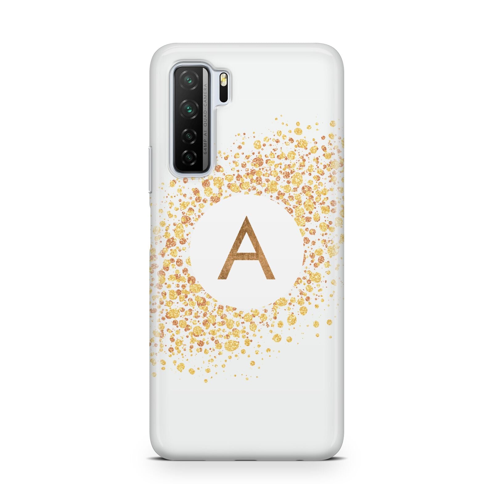 Personalised One Initial Gold Flakes Huawei P40 Lite 5G Phone Case