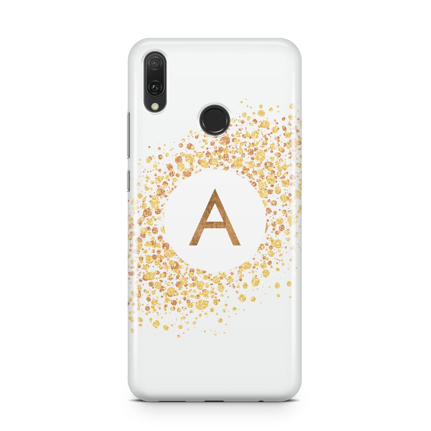 Personalised One Initial Gold Flakes Huawei Y9 2019