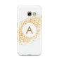 Personalised One Initial Gold Flakes Samsung Galaxy A3 2017 Case on gold phone