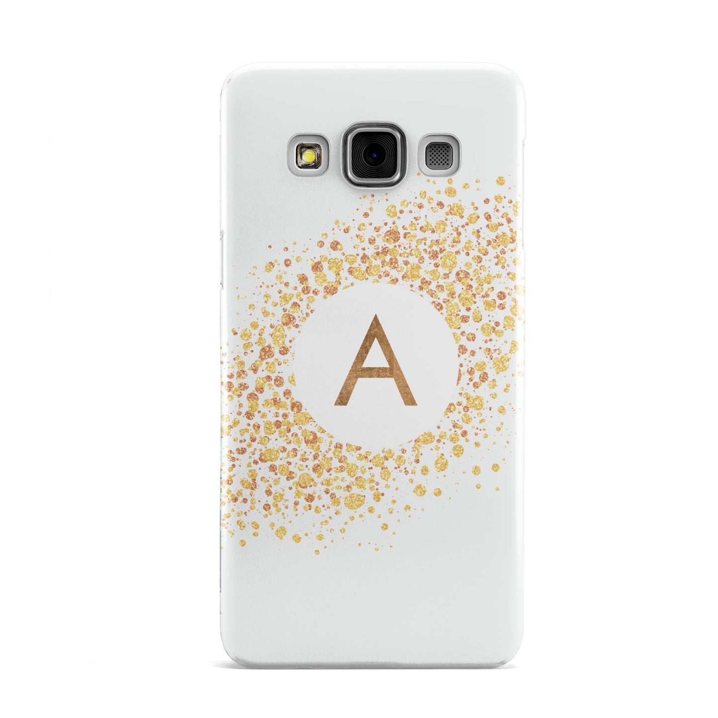 Personalised One Initial Gold Flakes Samsung Galaxy A3 Case