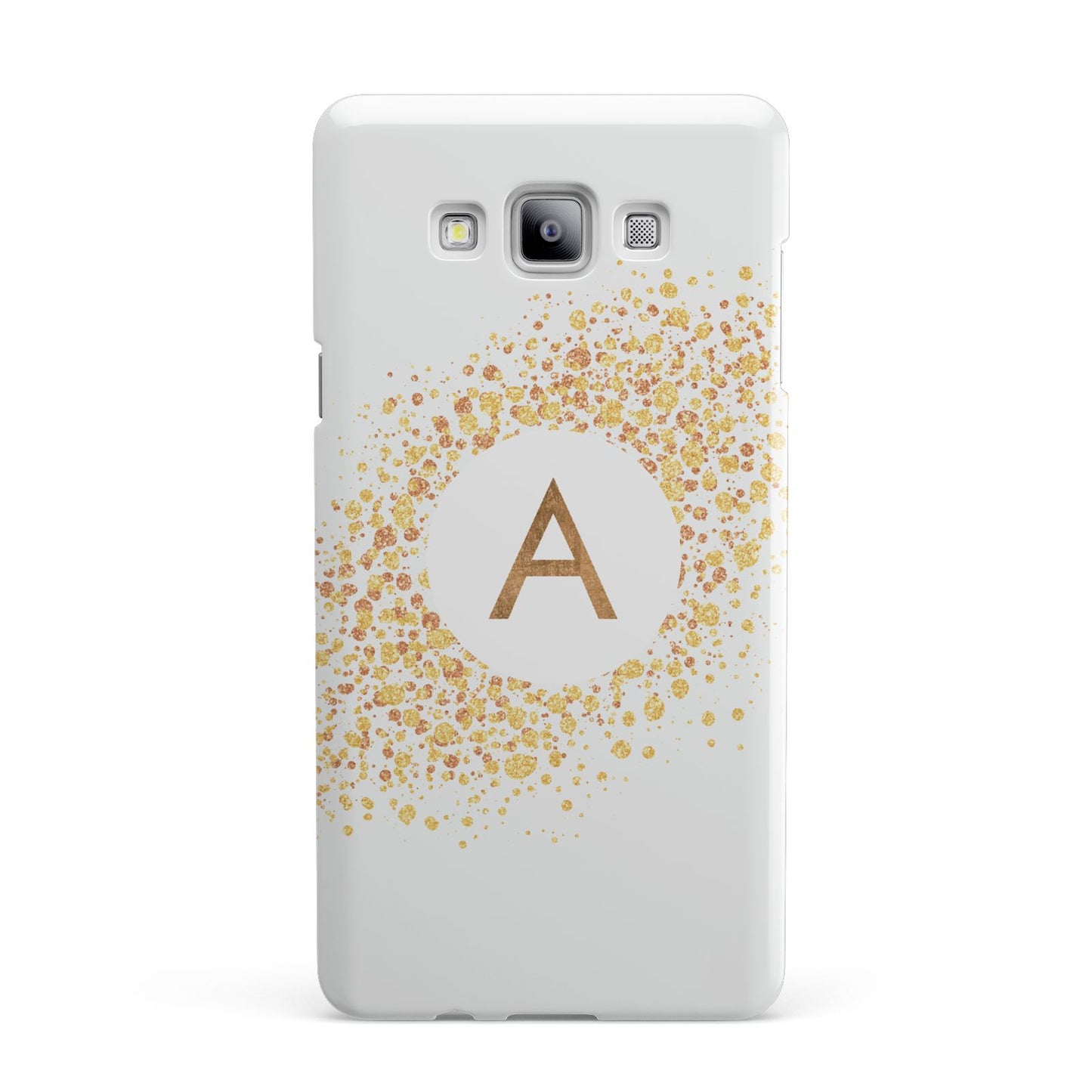 Personalised One Initial Gold Flakes Samsung Galaxy A7 2015 Case