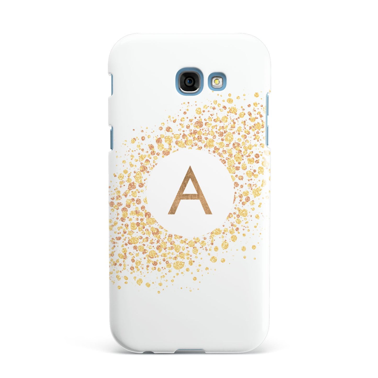 Personalised One Initial Gold Flakes Samsung Galaxy A7 2017 Case