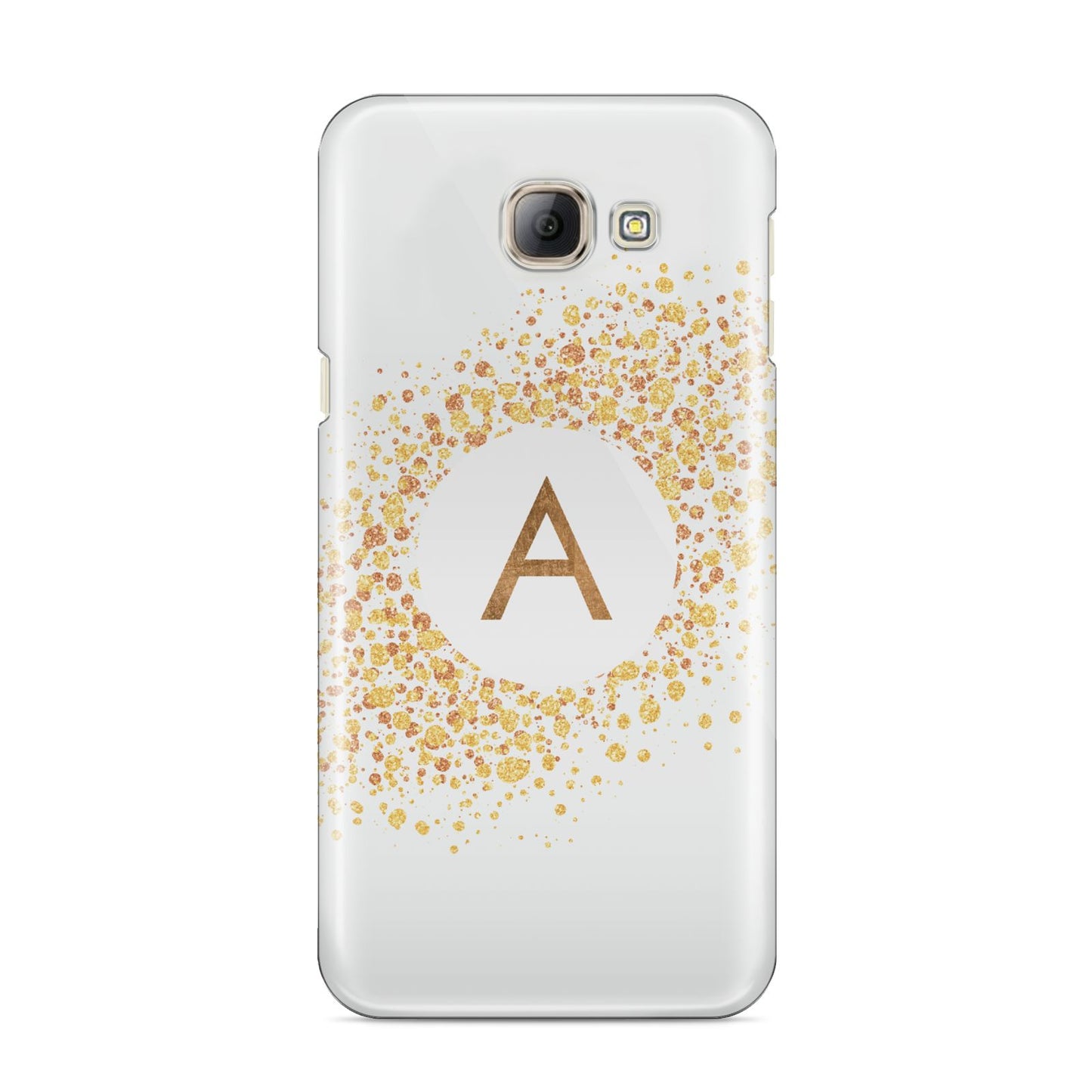 Personalised One Initial Gold Flakes Samsung Galaxy A8 2016 Case