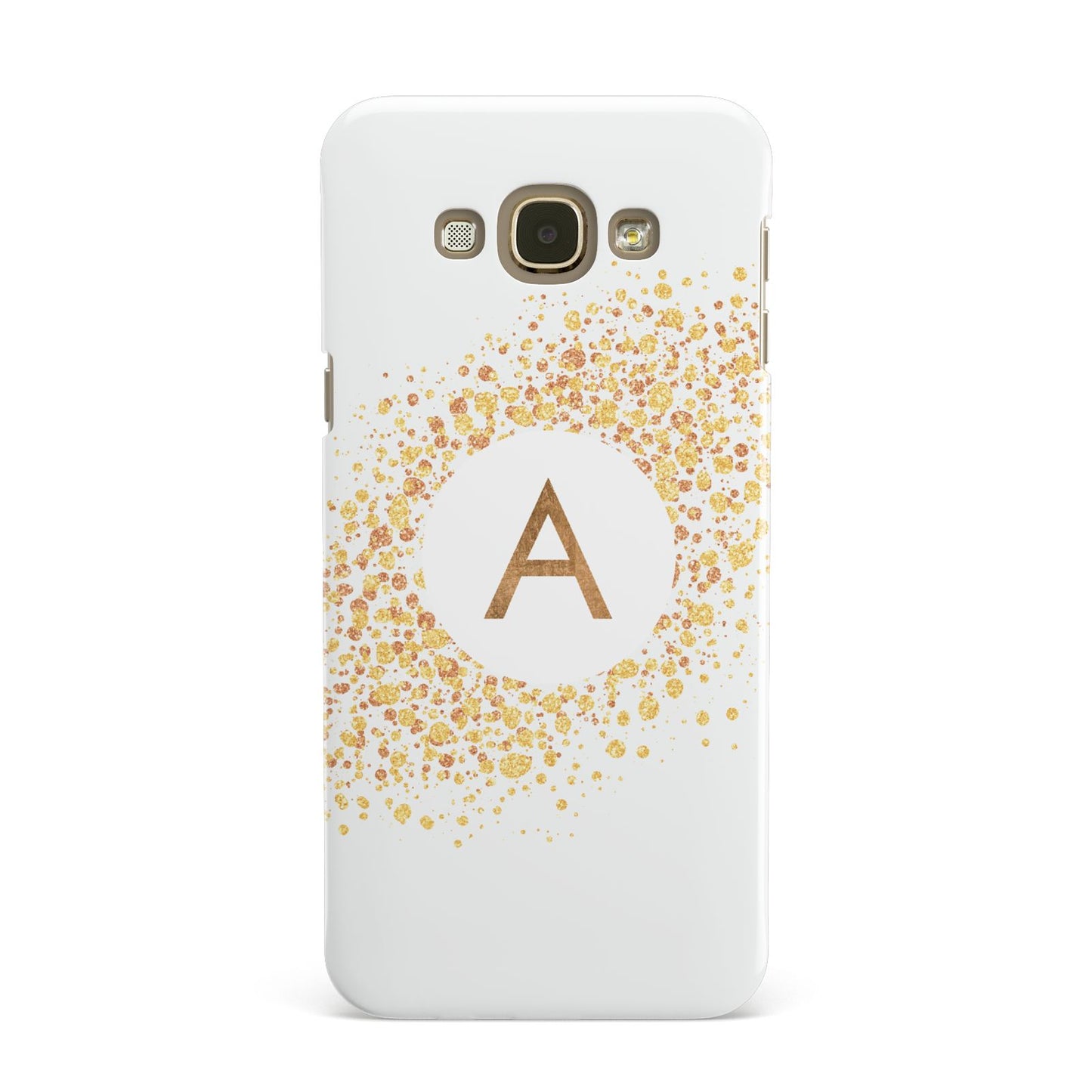 Personalised One Initial Gold Flakes Samsung Galaxy A8 Case