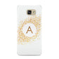 Personalised One Initial Gold Flakes Samsung Galaxy A9 2016 Case on gold phone