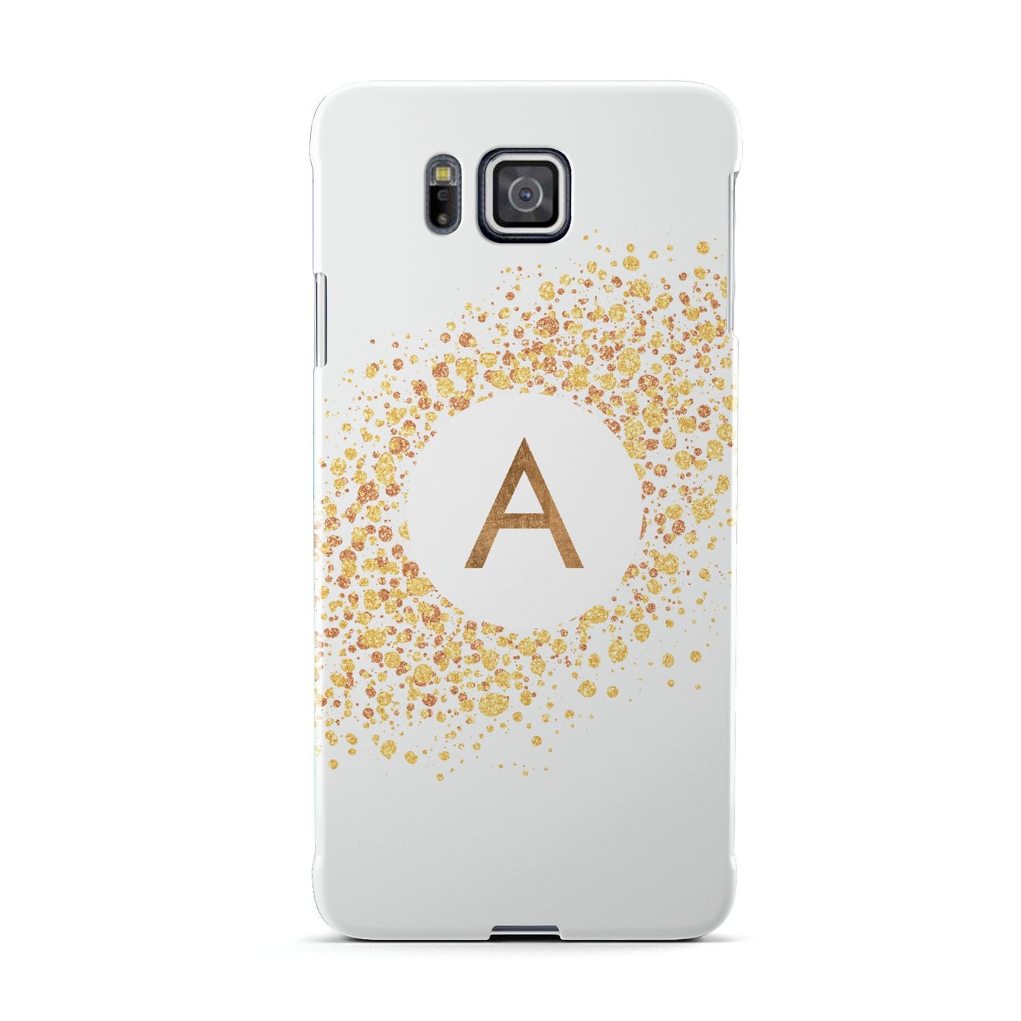Personalised One Initial Gold Flakes Samsung Galaxy Alpha Case