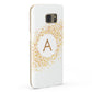 Personalised One Initial Gold Flakes Samsung Galaxy Case Fourty Five Degrees