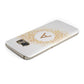 Personalised One Initial Gold Flakes Samsung Galaxy Case Top Cutout