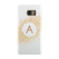 Personalised One Initial Gold Flakes Samsung Galaxy Case