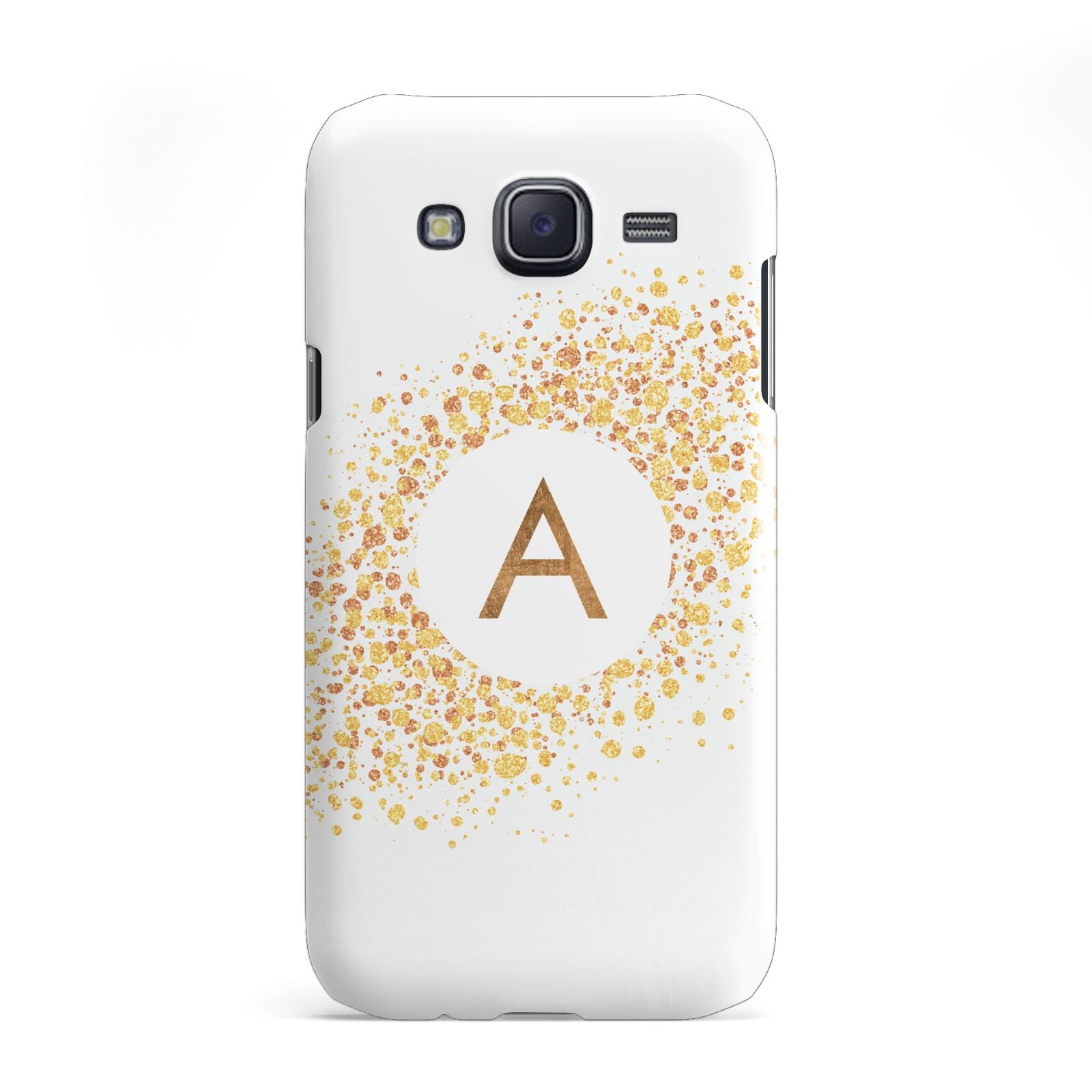 Personalised One Initial Gold Flakes Samsung Galaxy J5 Case