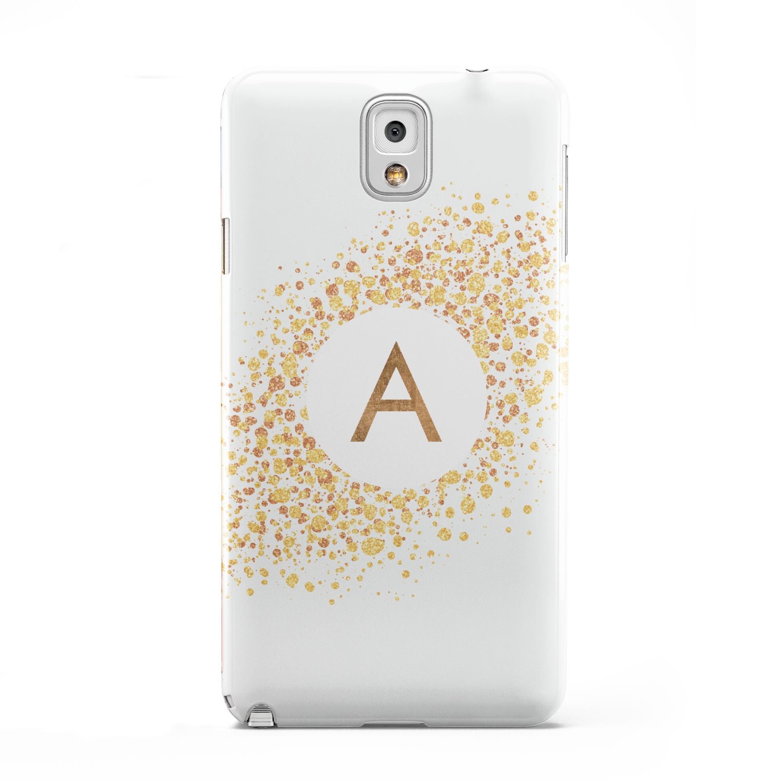 Personalised One Initial Gold Flakes Samsung Galaxy Note 3 Case