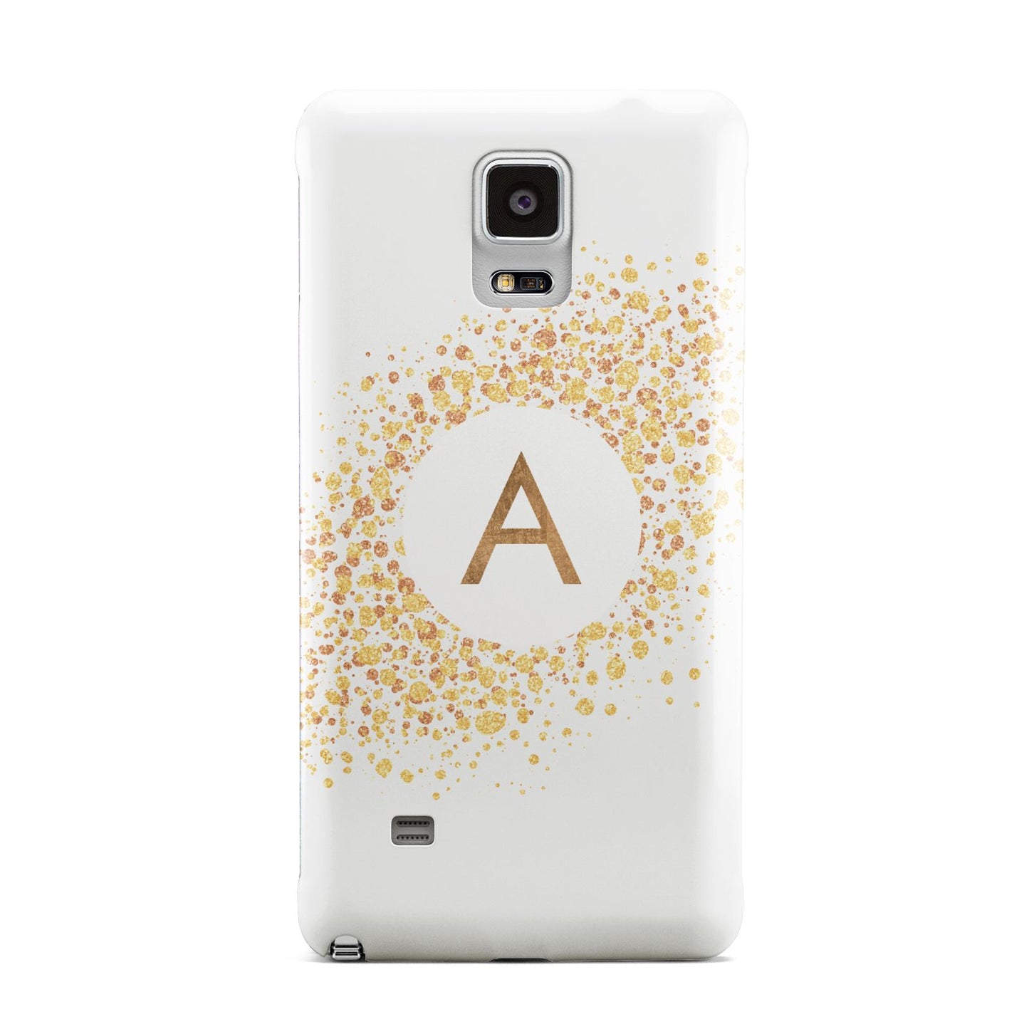 Personalised One Initial Gold Flakes Samsung Galaxy Note 4 Case