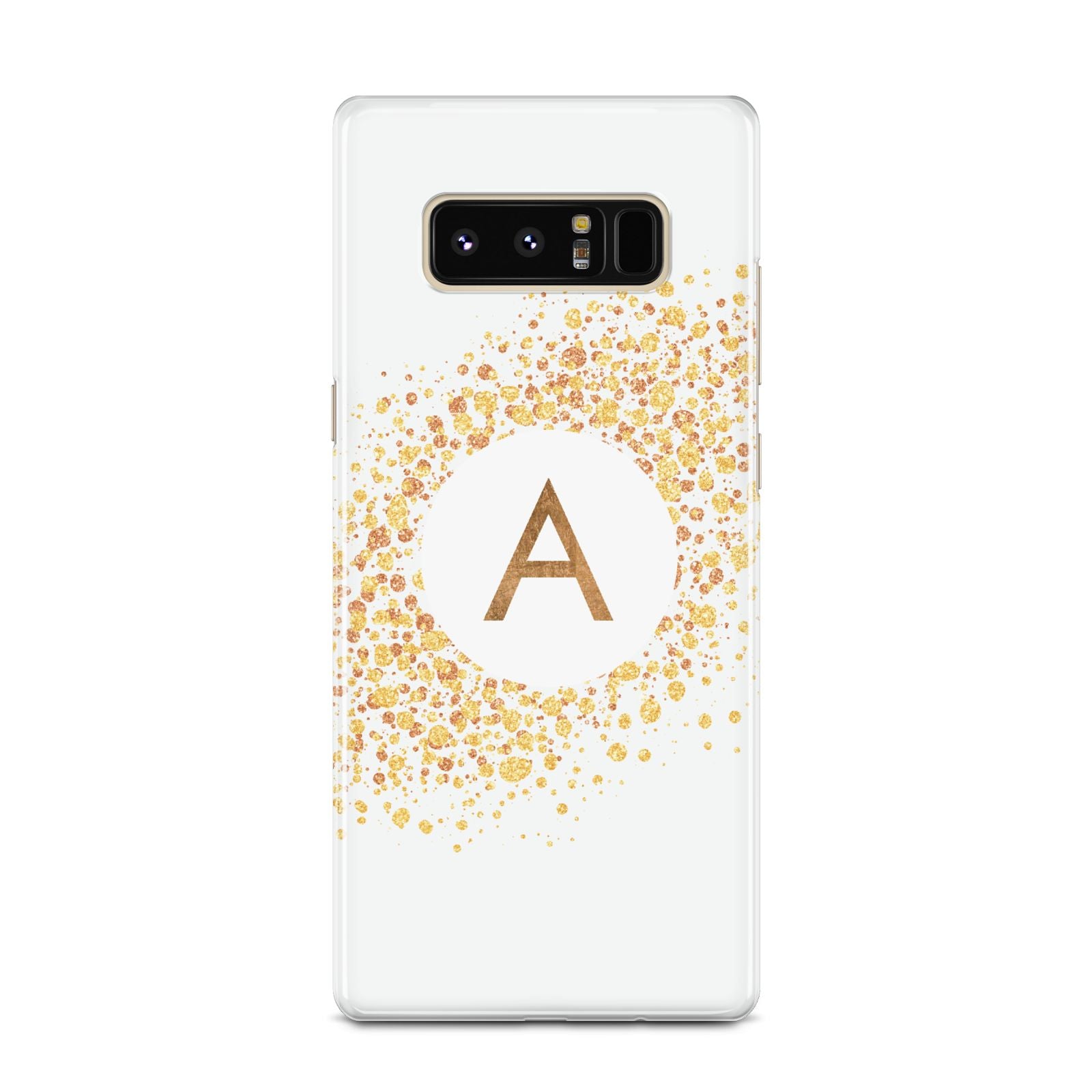 Personalised One Initial Gold Flakes Samsung Galaxy Note 8 Case