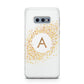 Personalised One Initial Gold Flakes Samsung Galaxy S10E Case