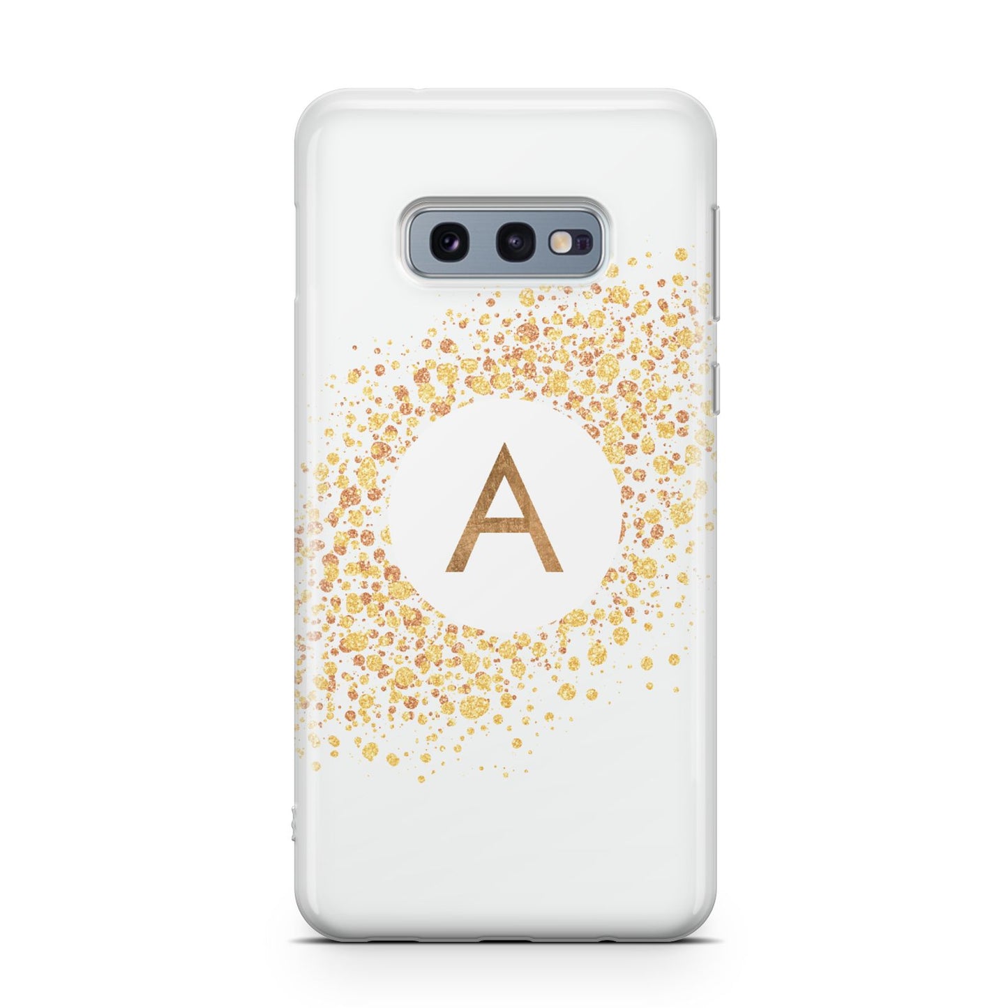 Personalised One Initial Gold Flakes Samsung Galaxy S10E Case
