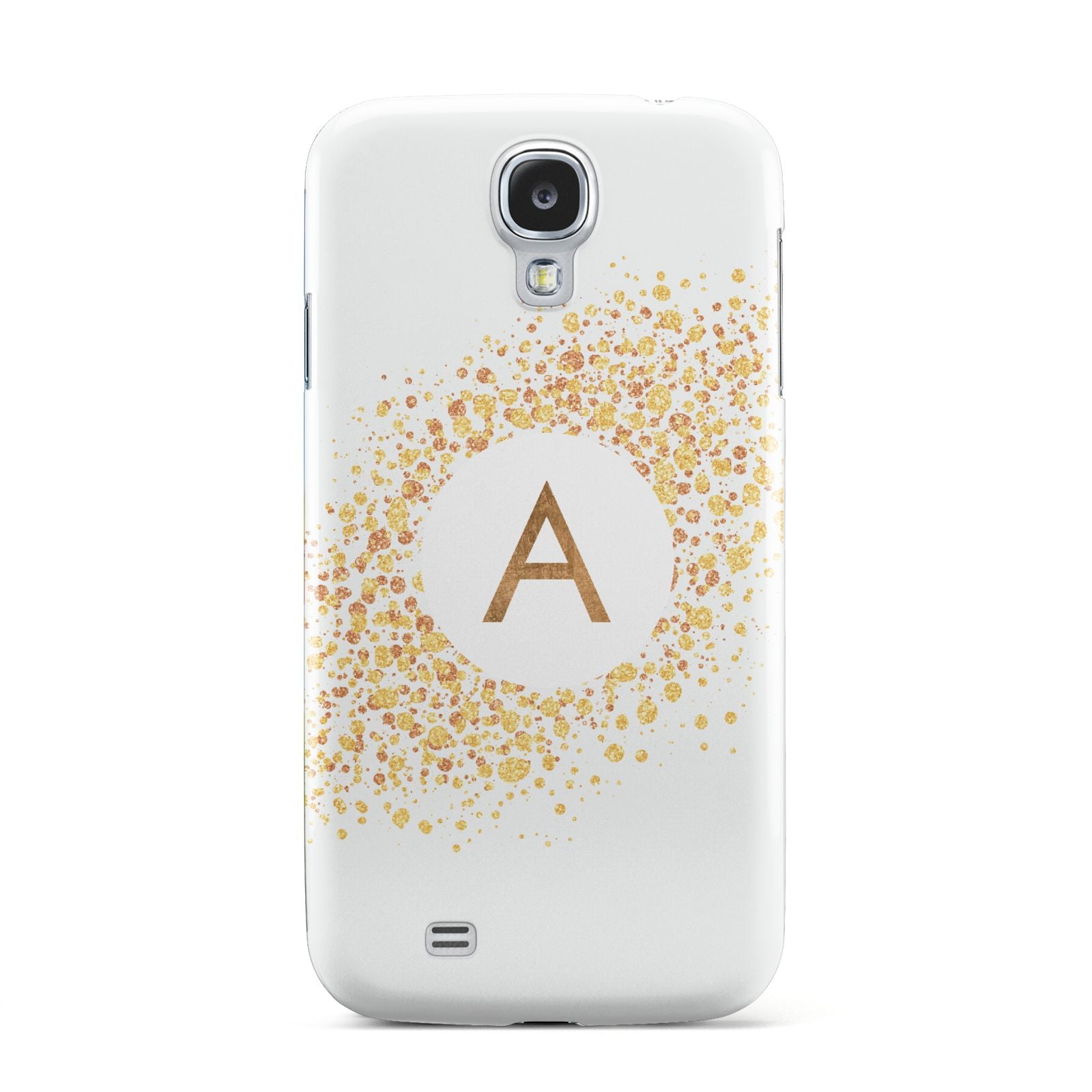 Personalised One Initial Gold Flakes Samsung Galaxy S4 Case