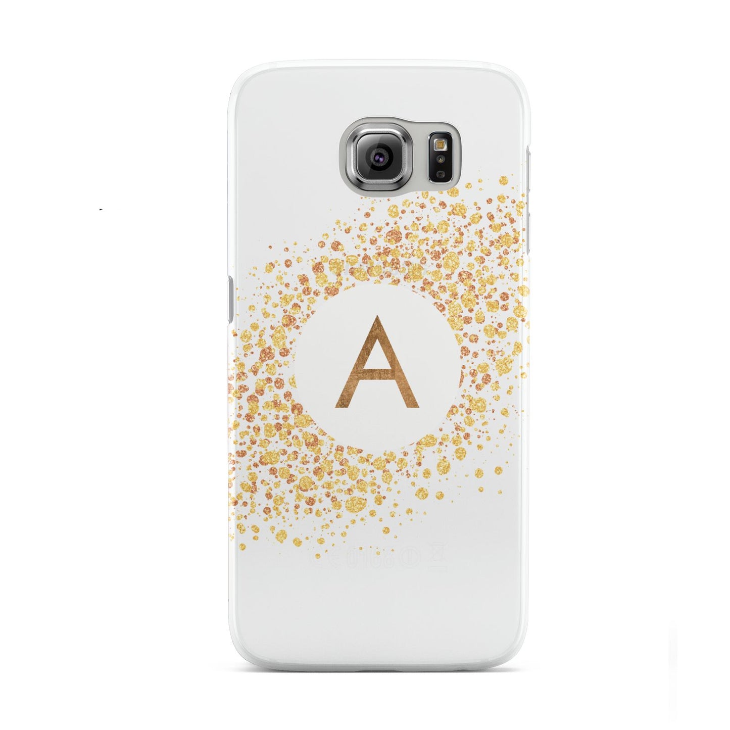 Personalised One Initial Gold Flakes Samsung Galaxy S6 Case