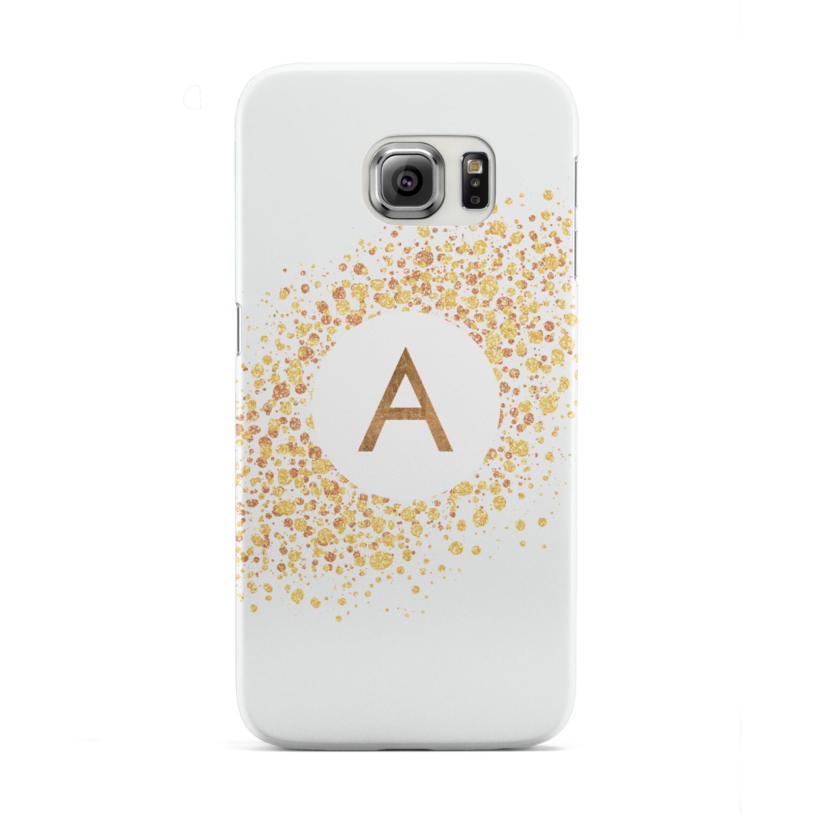 Personalised One Initial Gold Flakes Samsung Galaxy S6 Edge Case