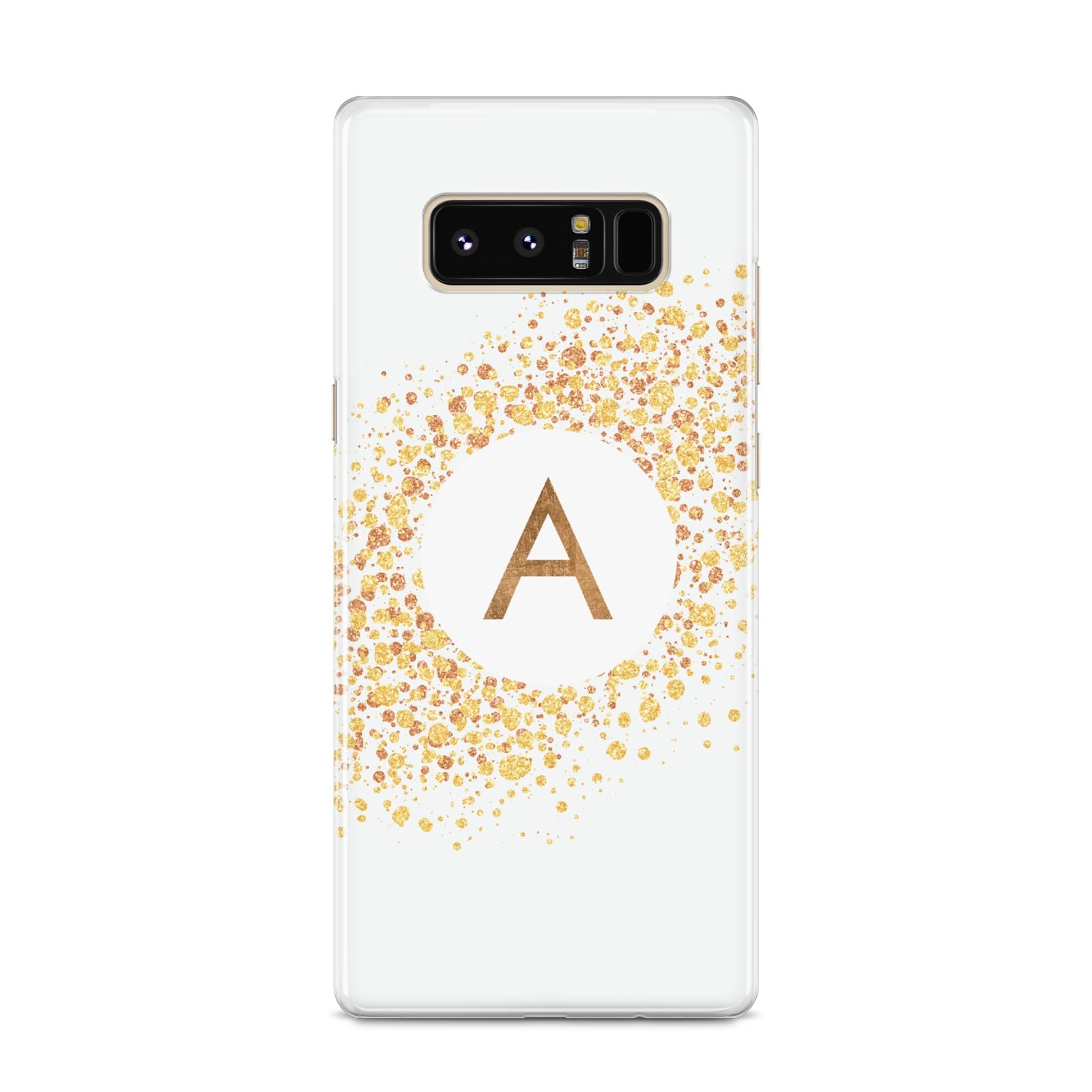 Personalised One Initial Gold Flakes Samsung Galaxy S8 Case