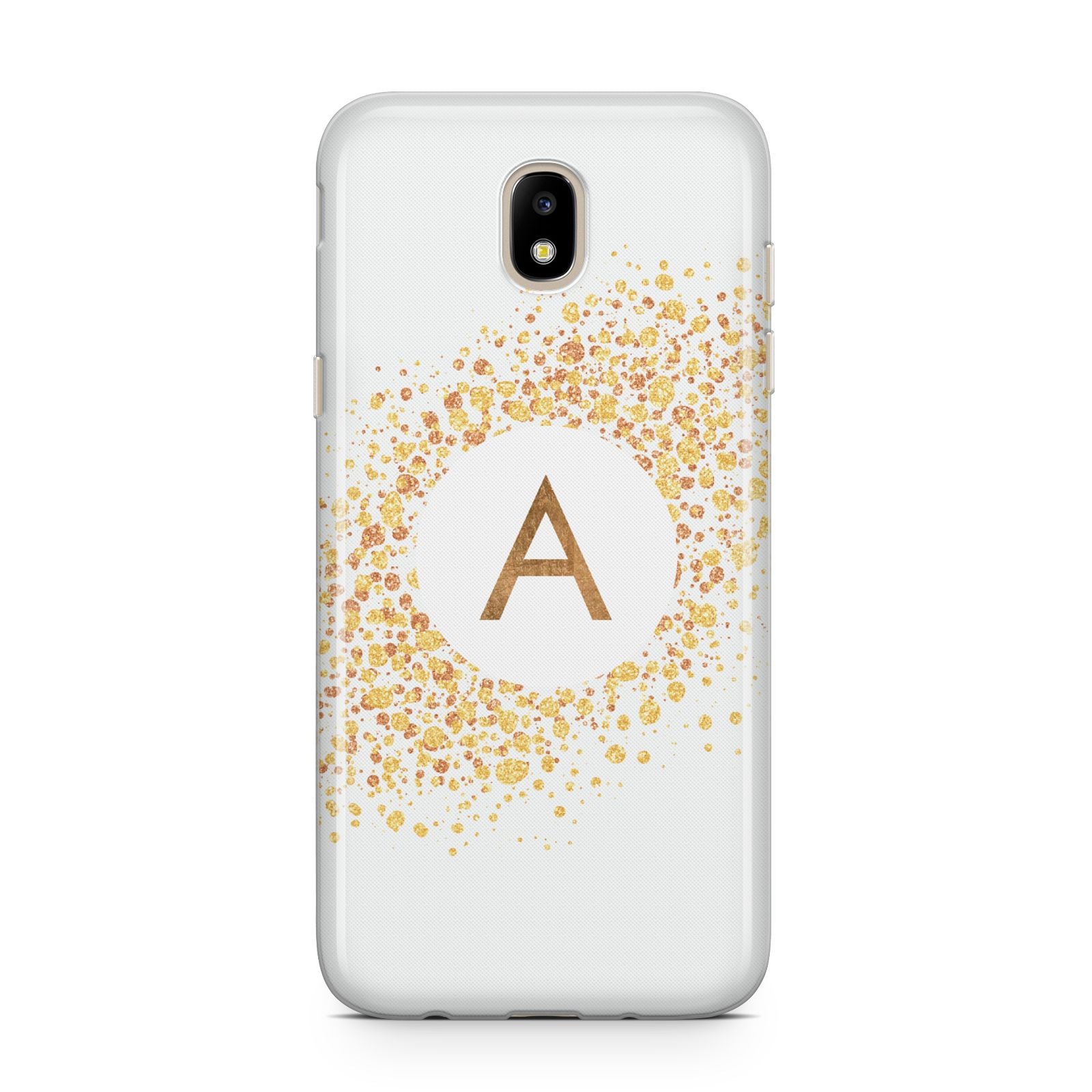 Personalised One Initial Gold Flakes Samsung J5 2017 Case