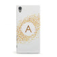 Personalised One Initial Gold Flakes Sony Xperia Case