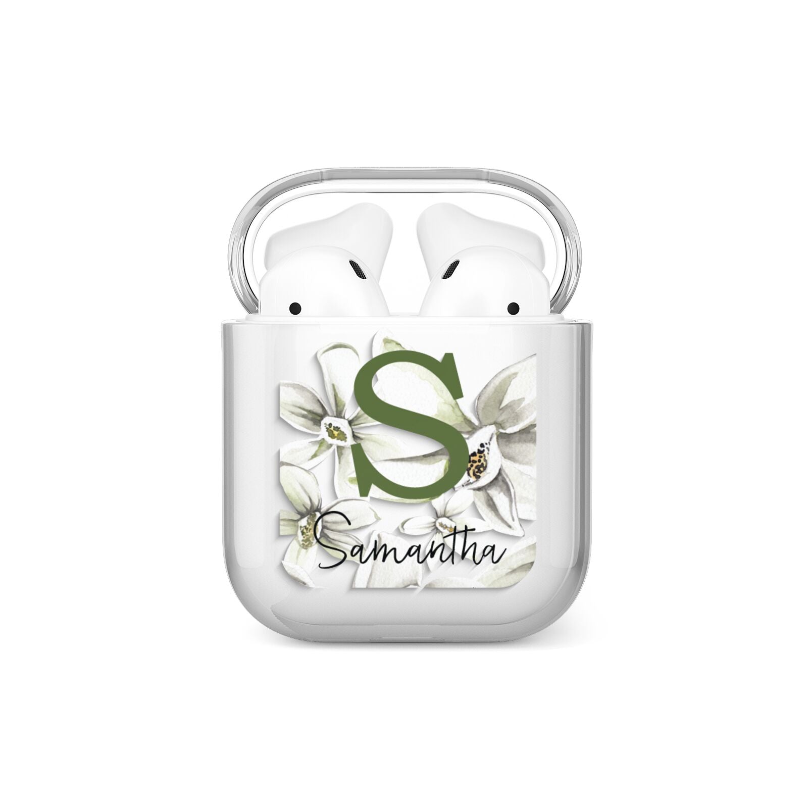 Personalised Orange Blossom AirPods Case