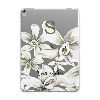 Personalised Orange Blossom Apple iPad Silver Case