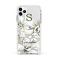 Personalised Orange Blossom Apple iPhone 11 Pro Max in Silver with White Impact Case