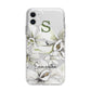 Personalised Orange Blossom Apple iPhone 11 in White with Bumper Case