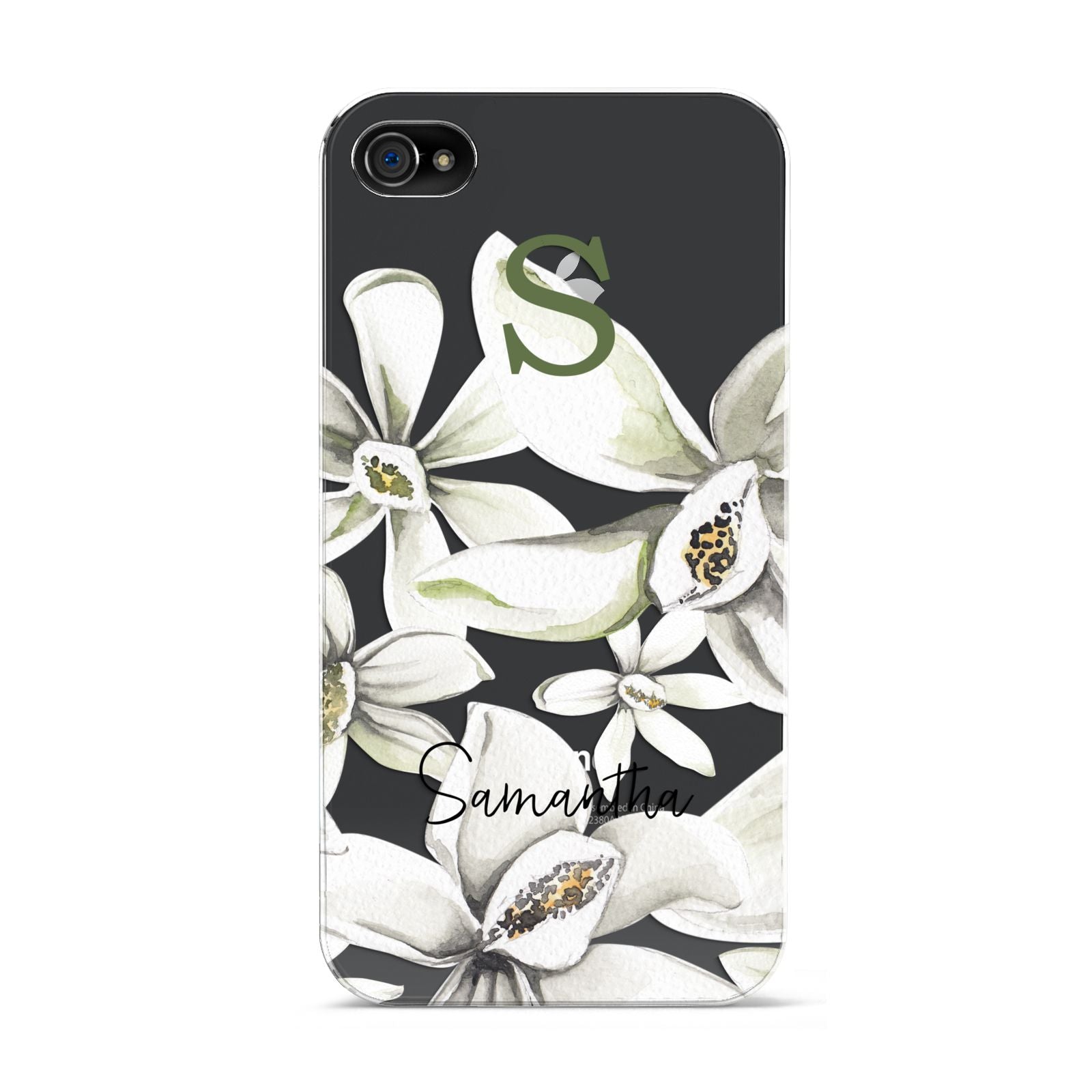 Personalised Orange Blossom Apple iPhone 4s Case