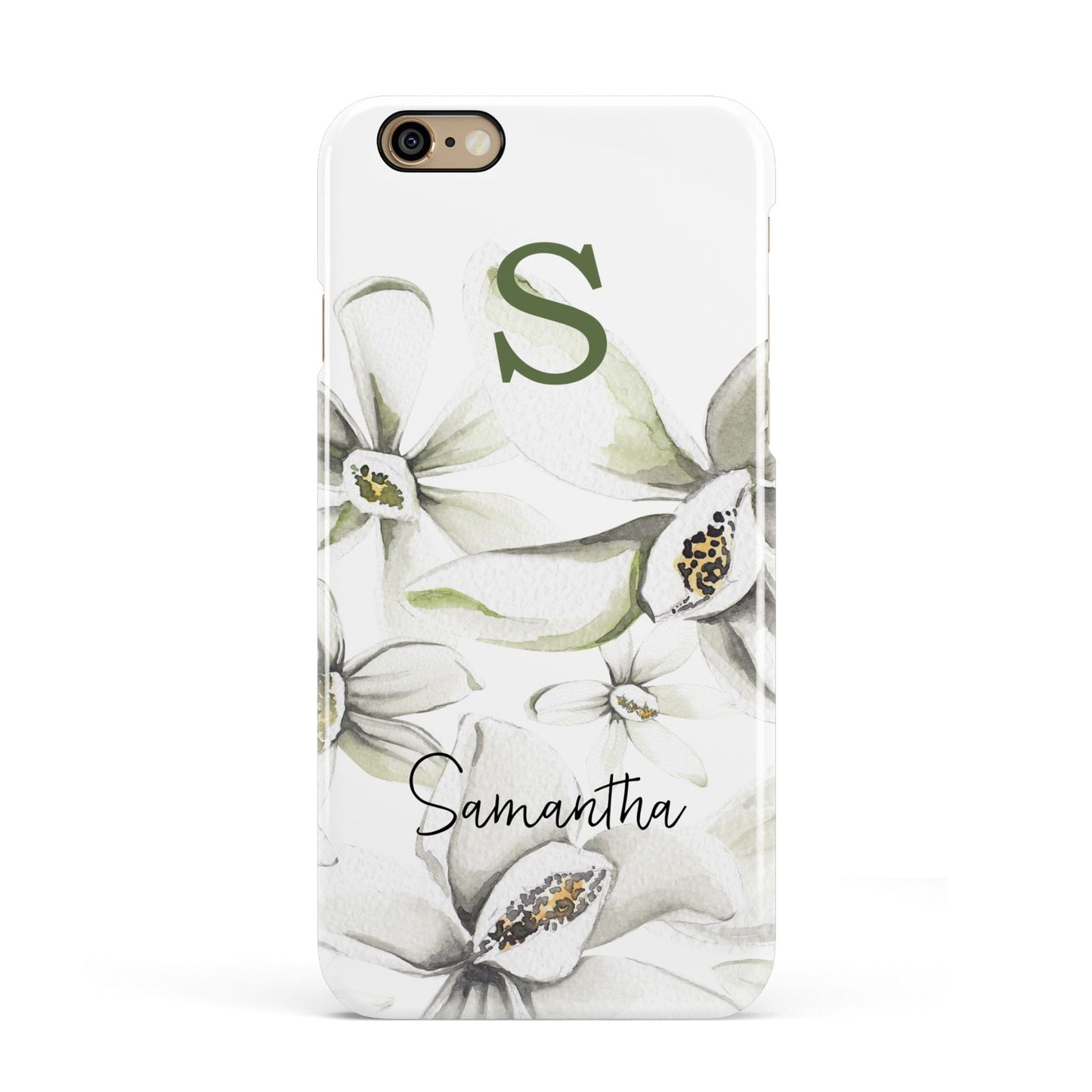 Personalised Orange Blossom Apple iPhone 6 3D Snap Case