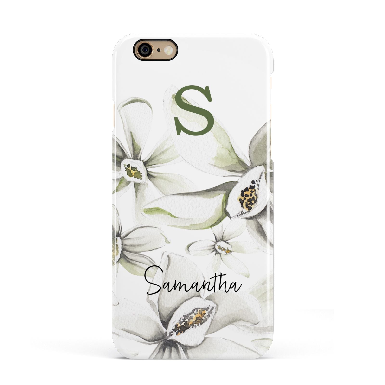 Personalised Orange Blossom Apple iPhone 6 3D Snap Case