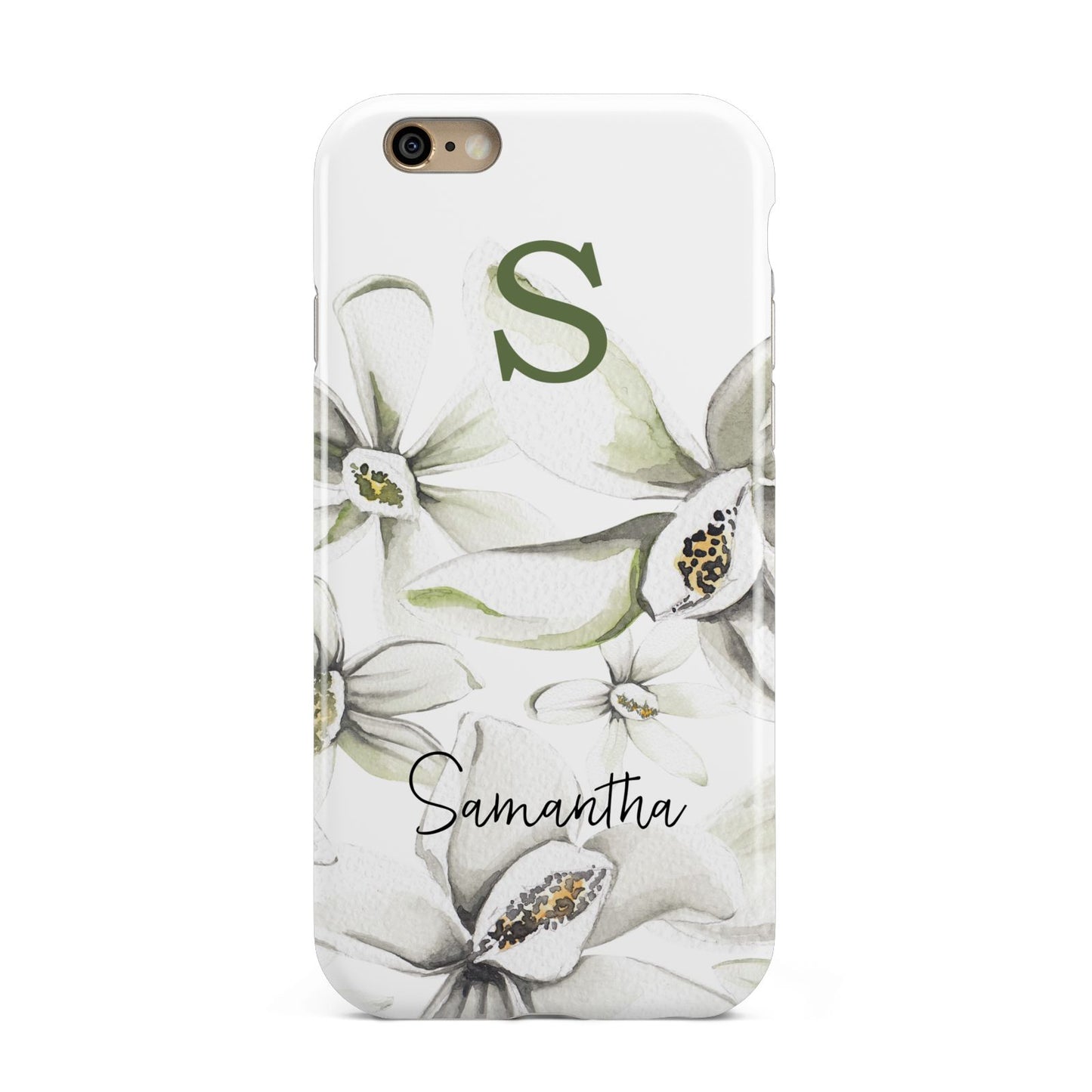 Personalised Orange Blossom Apple iPhone 6 3D Tough Case