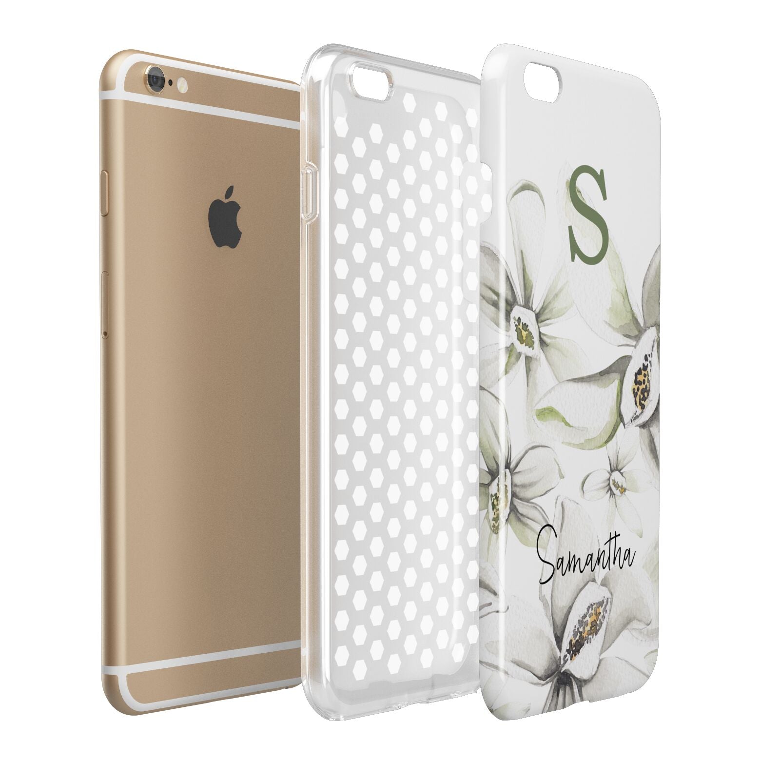 Personalised Orange Blossom Apple iPhone 6 Plus 3D Tough Case Expand Detail Image