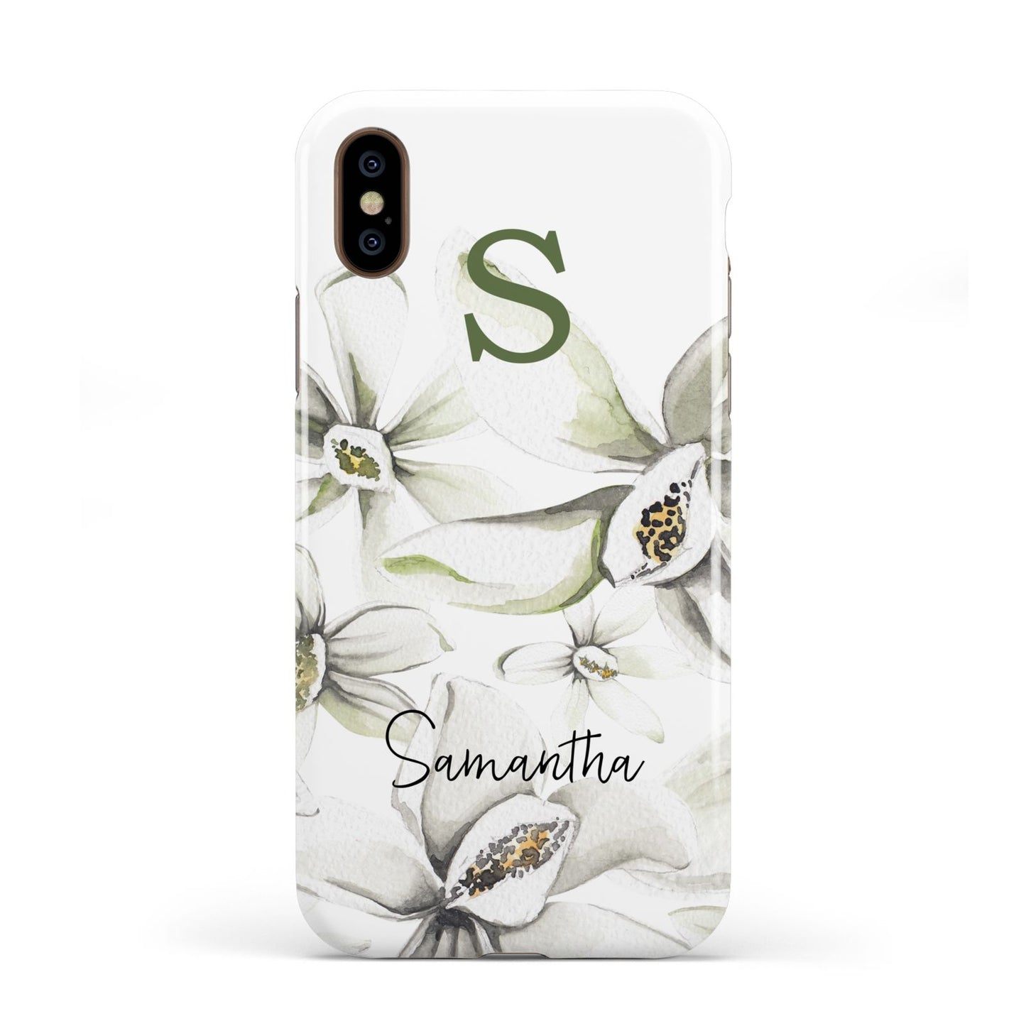 Personalised Orange Blossom Apple iPhone XS 3D Tough