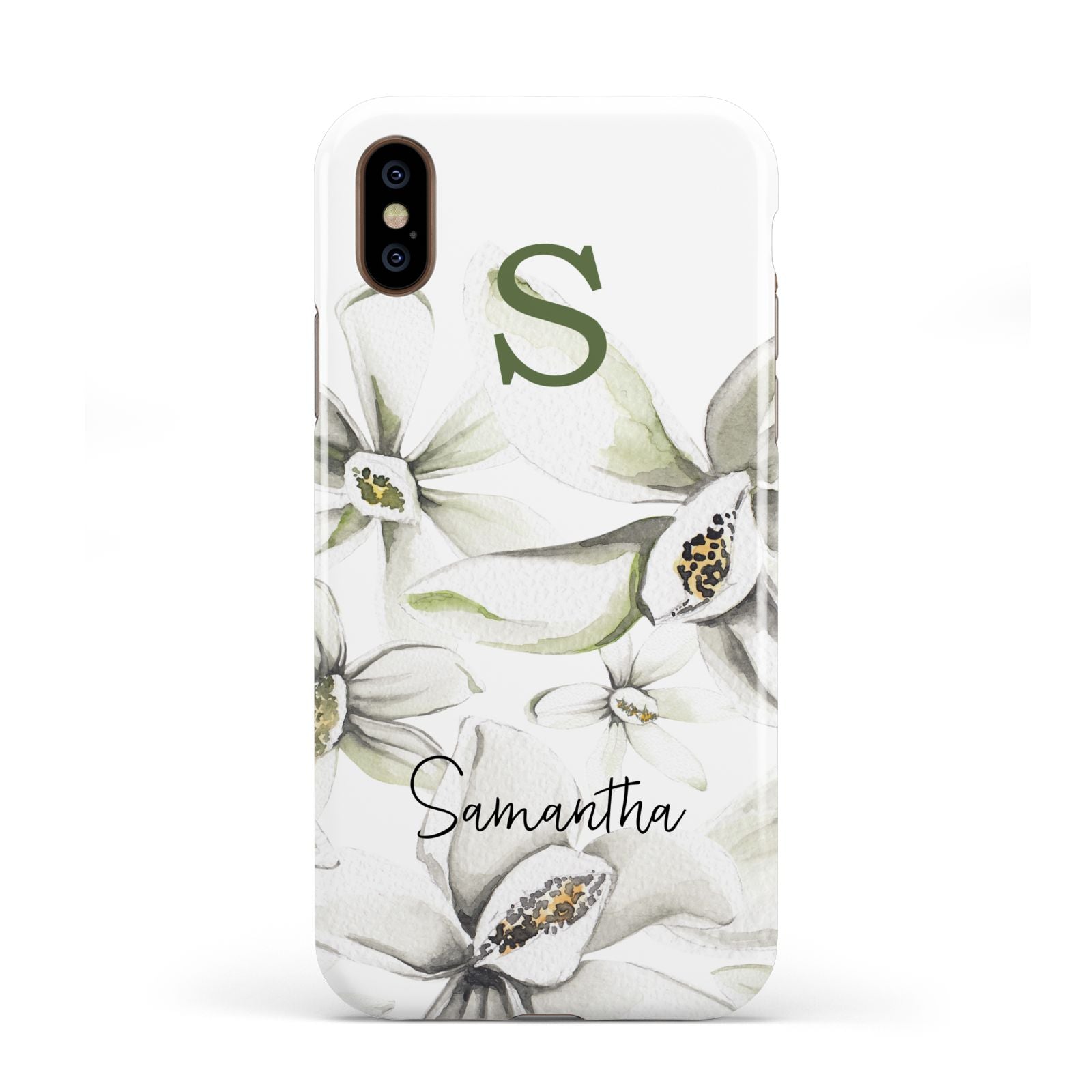 Personalised Orange Blossom Apple iPhone XS 3D Tough