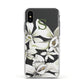 Personalised Orange Blossom Apple iPhone Xs Impact Case White Edge on Black Phone