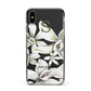 Personalised Orange Blossom Apple iPhone Xs Max Impact Case Black Edge on Black Phone