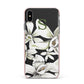 Personalised Orange Blossom Apple iPhone Xs Max Impact Case Pink Edge on Black Phone