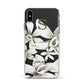 Personalised Orange Blossom Apple iPhone Xs Max Impact Case White Edge on Black Phone