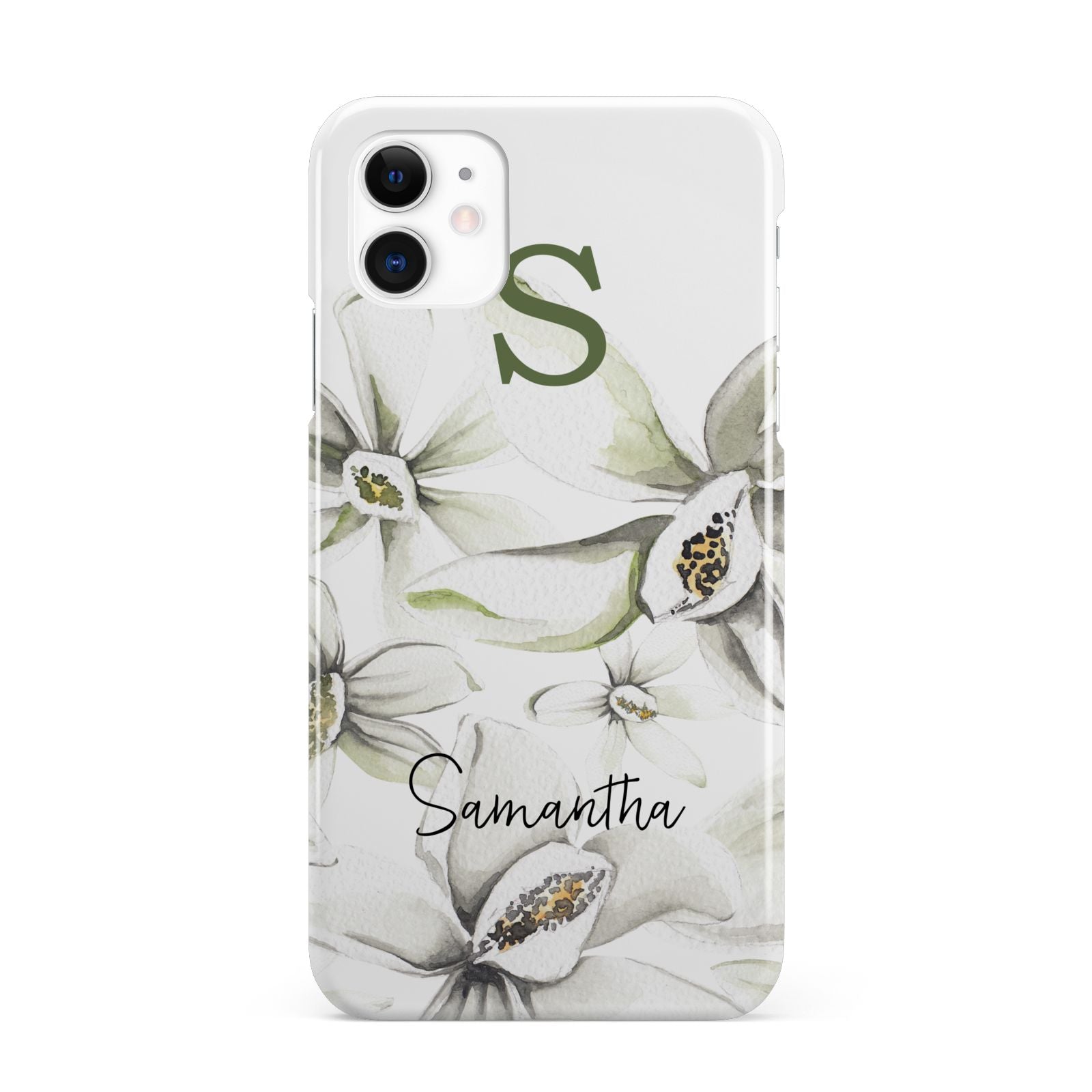 Personalised Orange Blossom iPhone 11 3D Snap Case