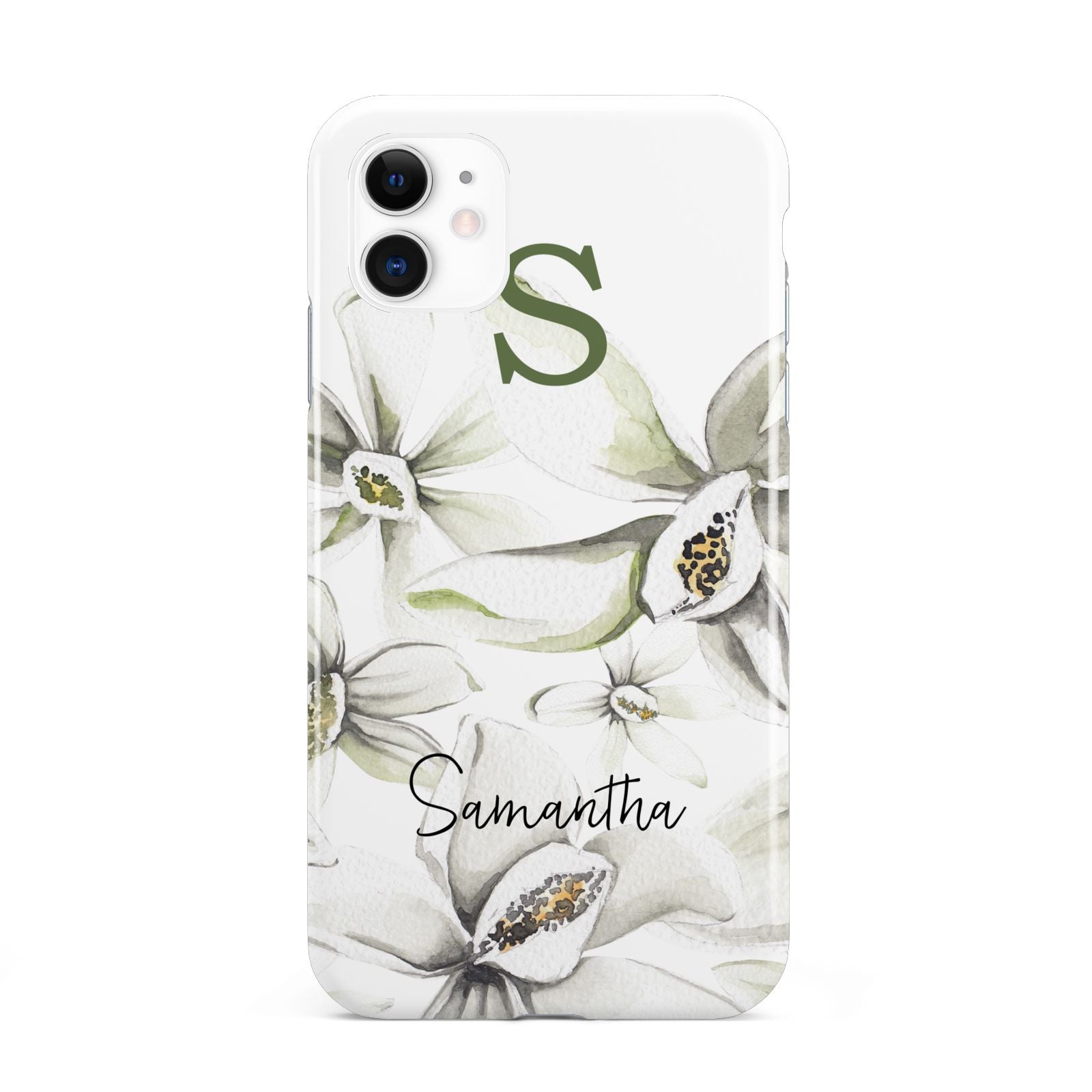 Personalised Orange Blossom iPhone 11 3D Tough Case