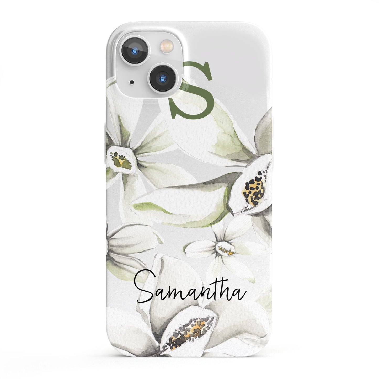 Personalised Orange Blossom iPhone 13 Full Wrap 3D Snap Case