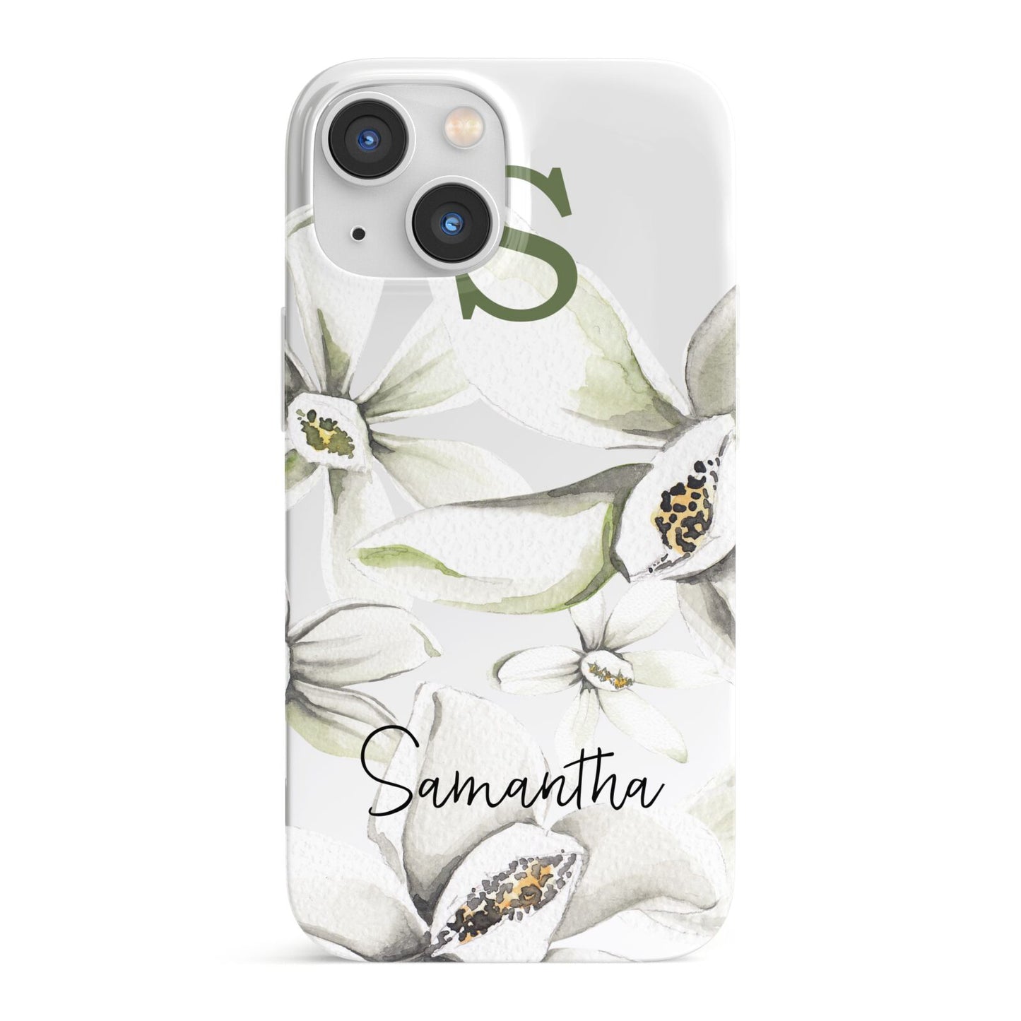 Personalised Orange Blossom iPhone 13 Mini Full Wrap 3D Snap Case