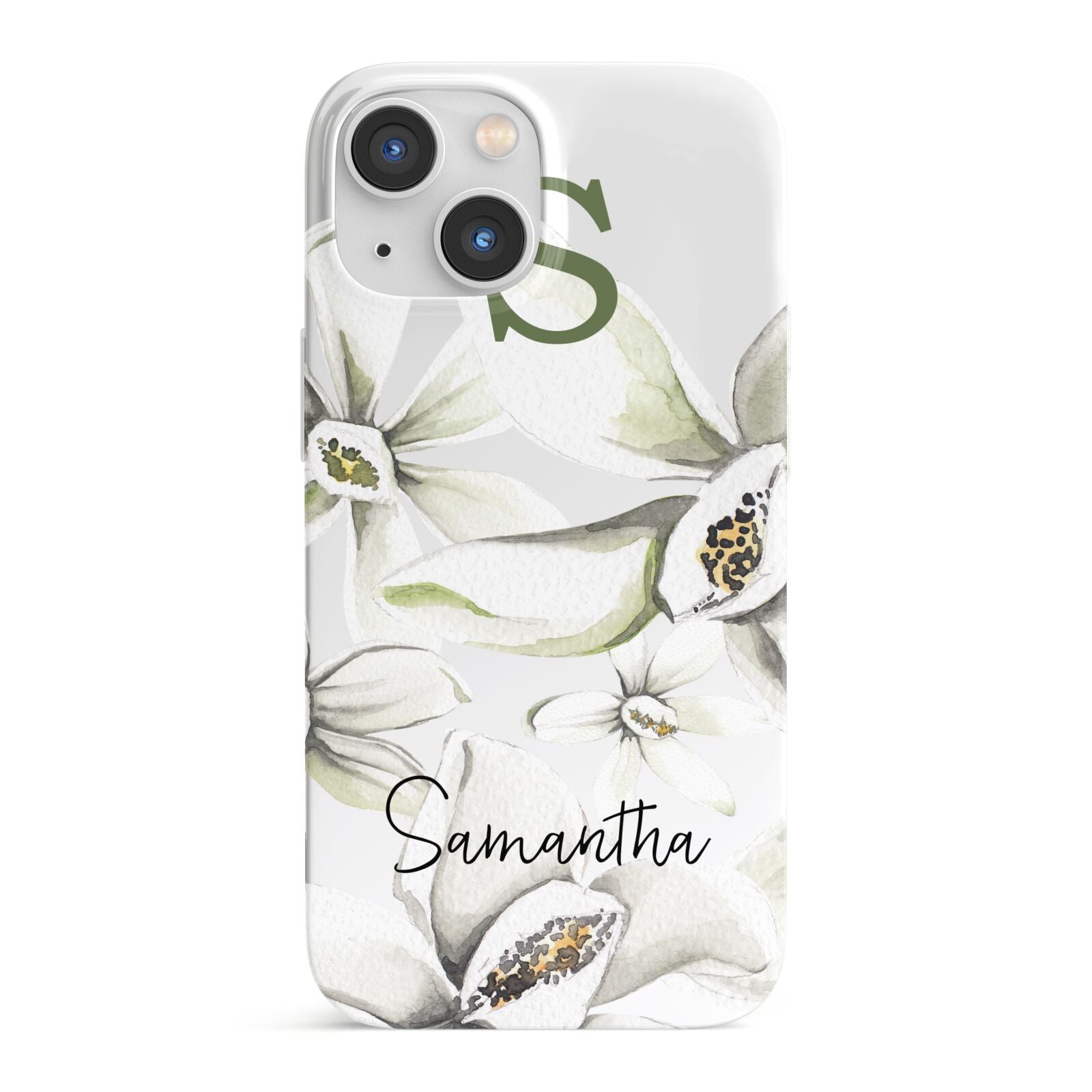 Personalised Orange Blossom iPhone 13 Mini Full Wrap 3D Snap Case