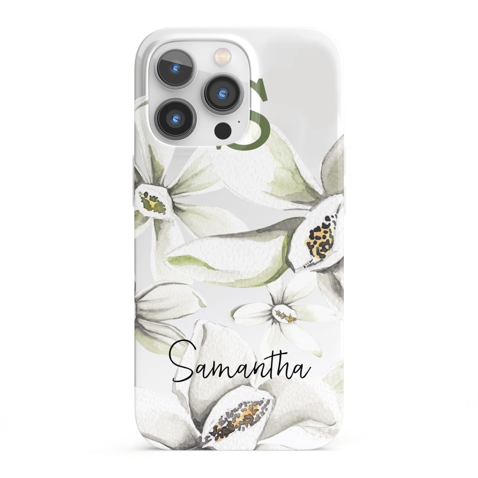 Personalised Orange Blossom iPhone 13 Pro Full Wrap 3D Snap Case
