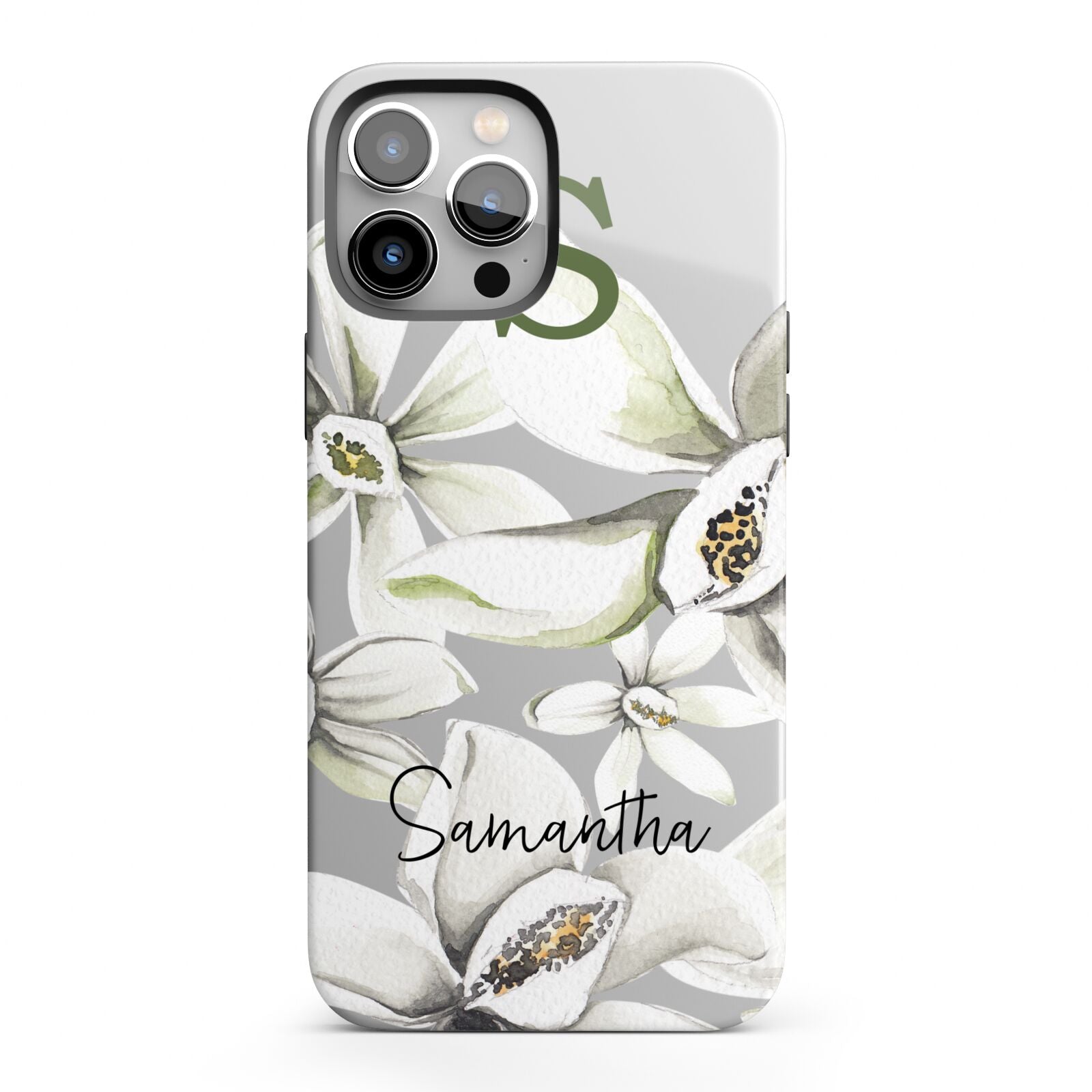 Personalised Orange Blossom iPhone 13 Pro Max Full Wrap 3D Tough Case