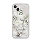 Personalised Orange Blossom iPhone 14 Plus Glitter Tough Case Starlight